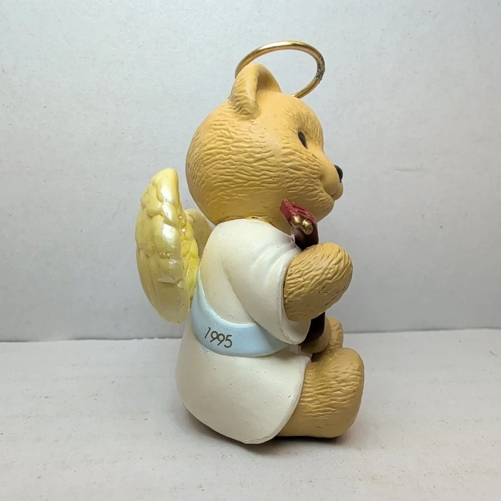 Hallmark Keepsake Godchild Christmas Ornament Teddy Bear Angel 1995